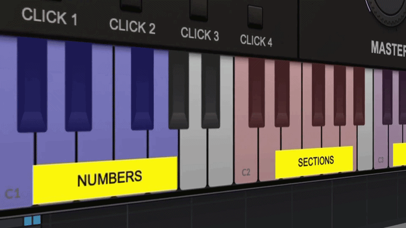 Color-coded key zones